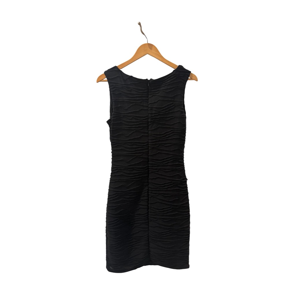 Sangria Black Sleeveless Mini Dress Size 10 Ruched Bodycon Cocktail Party
